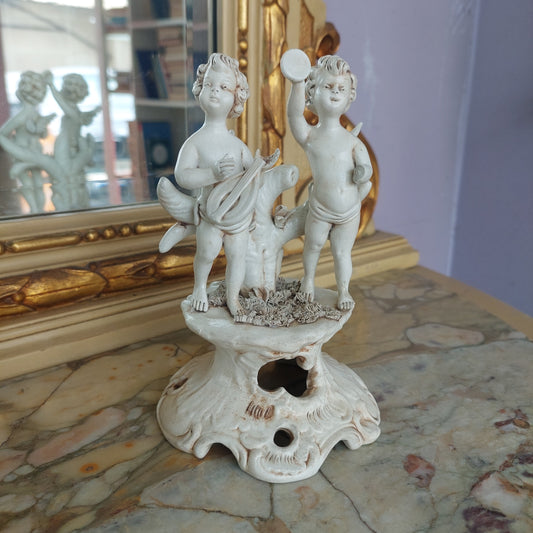 Statuina Coppia Puttini Porcellana* Capodimonte