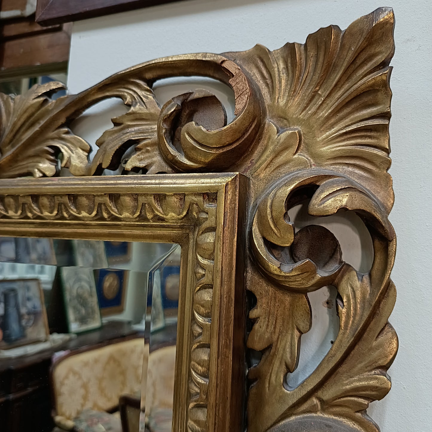 Specchio * Cornice Legno Oro St. Barocco Cm177x94