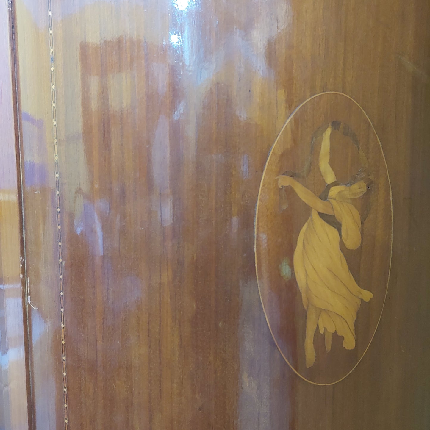 Armadio Legno St.liberty Curvo 1/a C/specchio Cm168x54x228