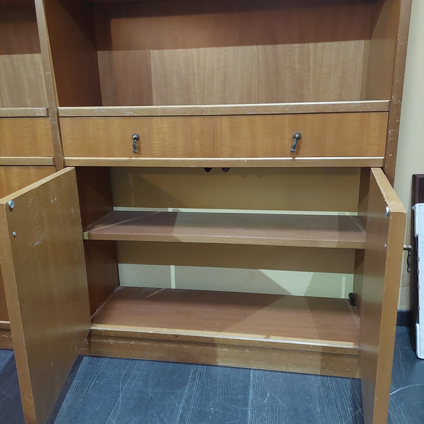 Libreria Legno Noce 5/r 2/s Cm193x33x288h