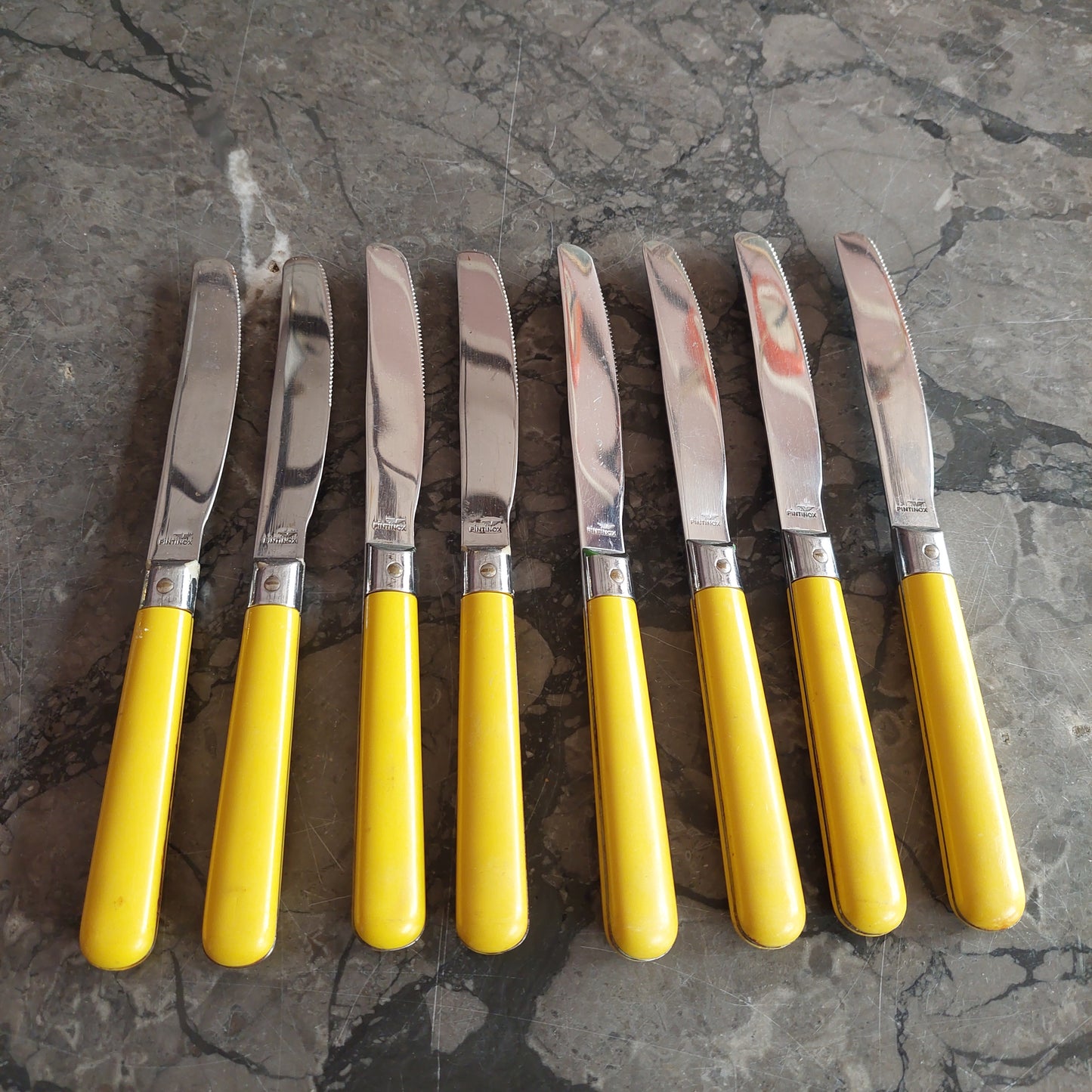 Set/8 Coltelli Pintinox Manico Giallo