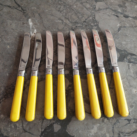 Set/8 Coltelli Pintinox Manico Giallo