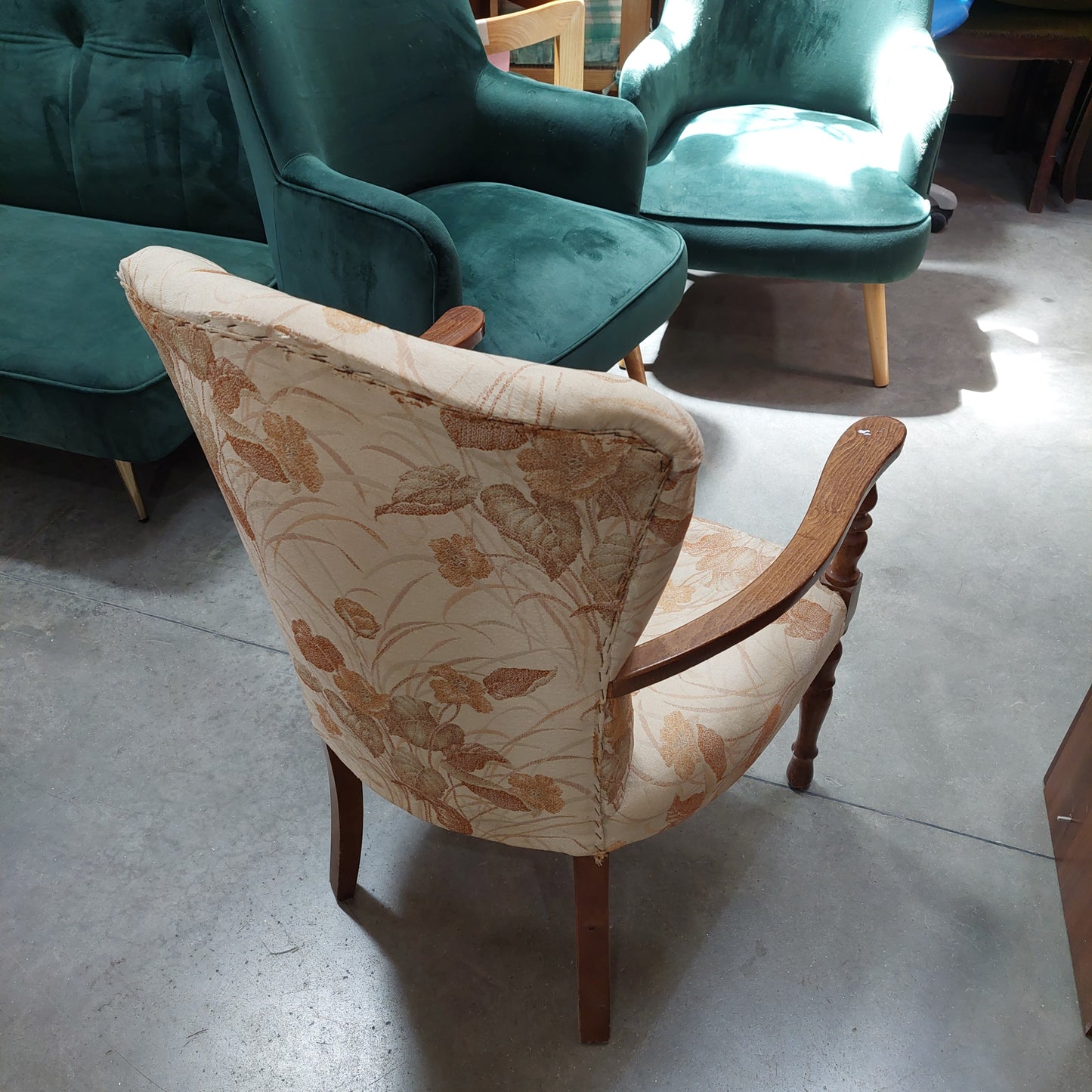 Poltroncina * Da Camera Con Braccioli Anni 50