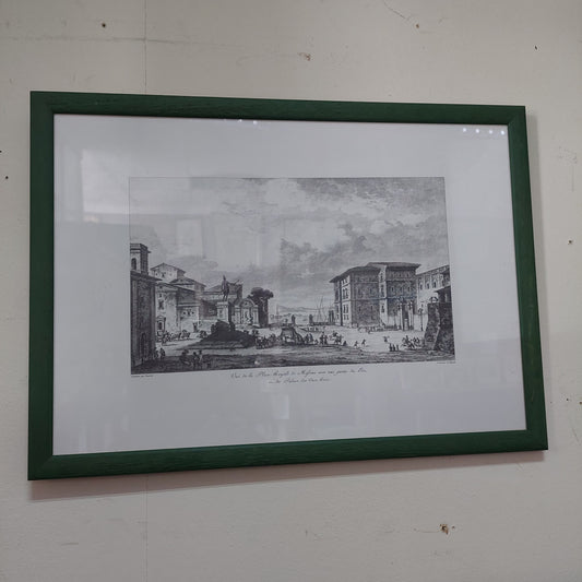 Q/stampa Antica Place Royale De Messine Cm54x39