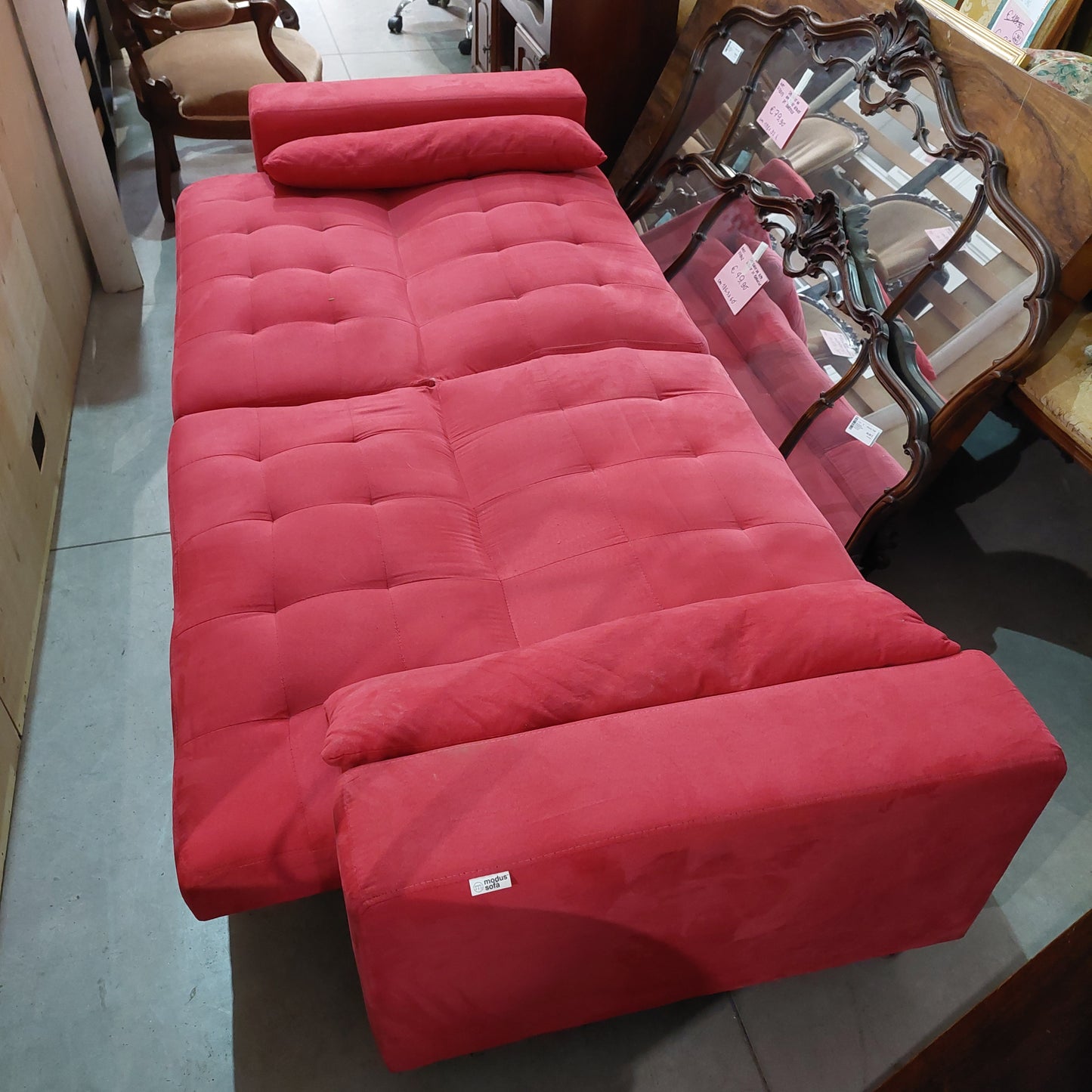 Divano Letto Clic Clac Modus Sofà Magenta Cm217x80x80