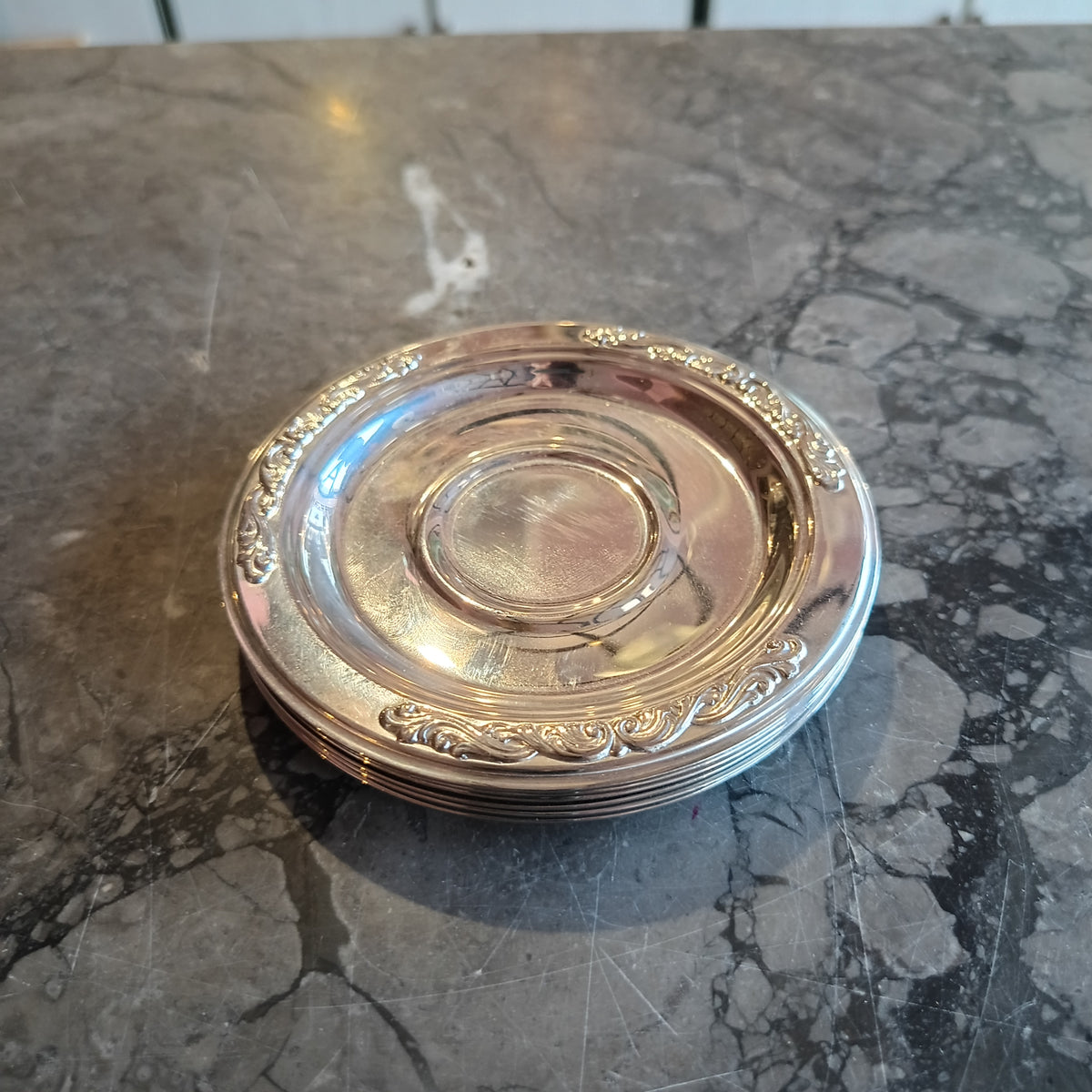 Set/6 Sottobicchieri Acciaio Inox