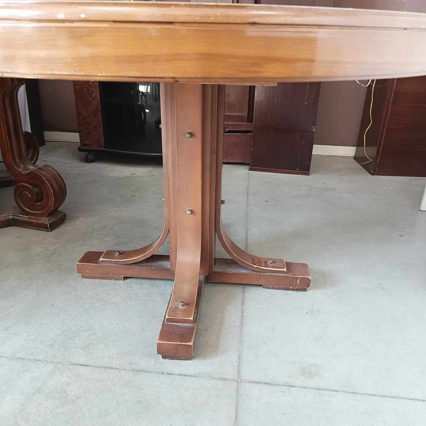 Tavolo Legno Tondo All. Cm116/156x78h