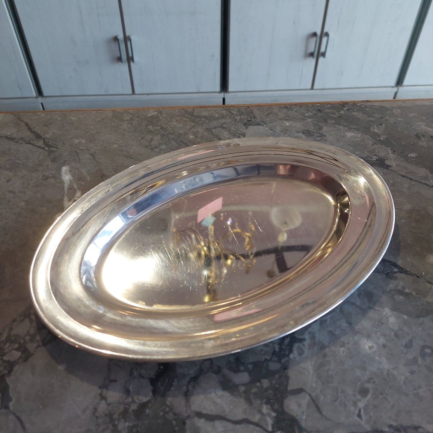 Vassoio Ovale Inox 18/08 Cm20,5x30