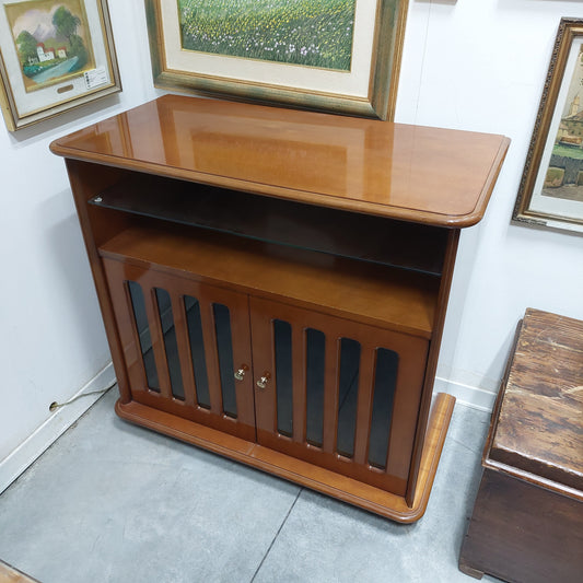 Porta Tv Legno/vetro 2/s Con Ruote