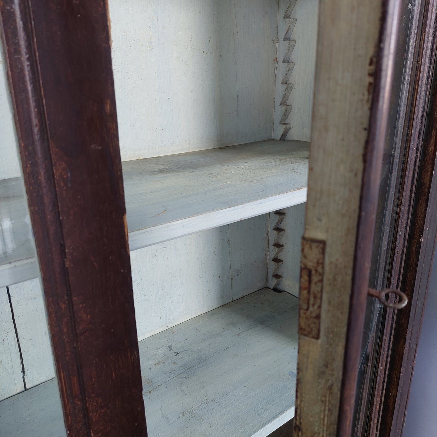 Vetrina Legno Antica 2/a 1/c Cm120x46x216h
