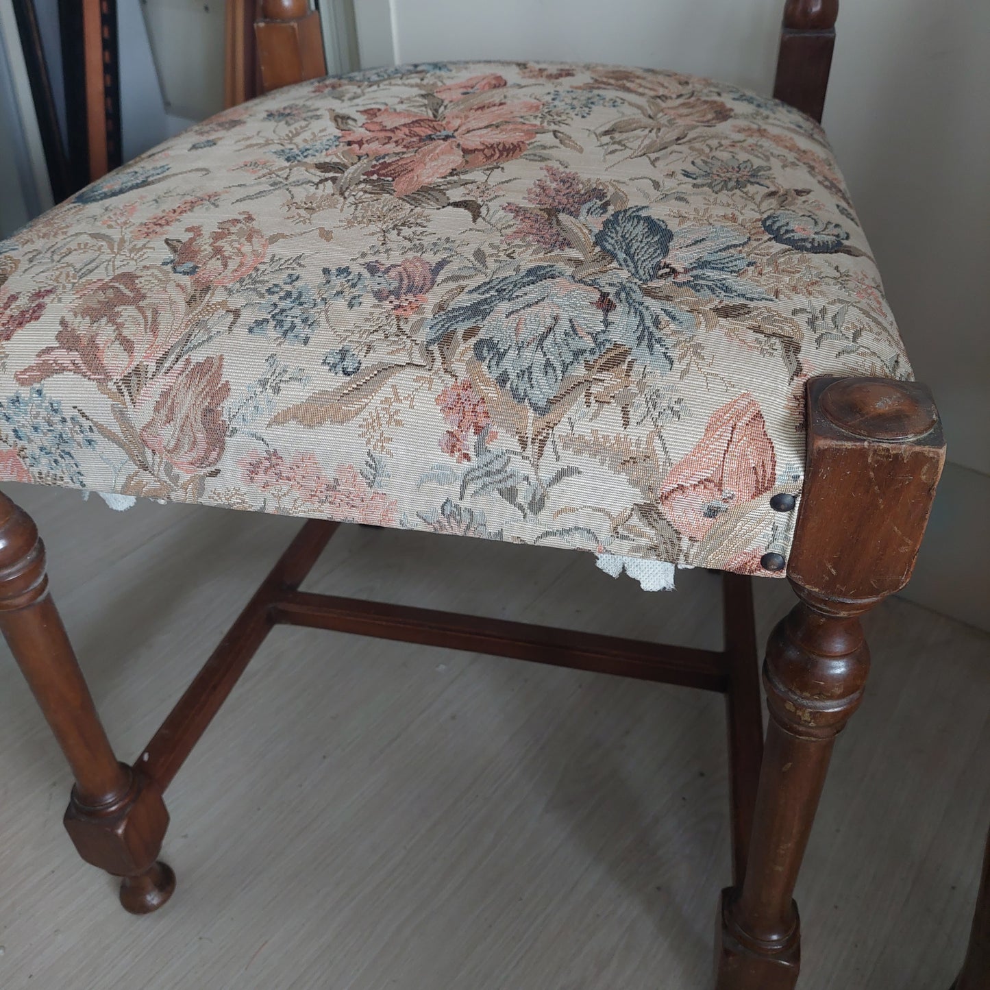 Set/6 Sedie * Legno Imbottite Fiori