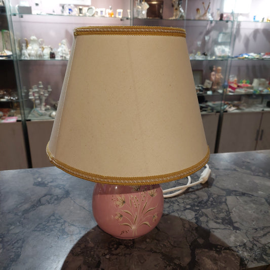 Lampada Ceramica Rosa H40