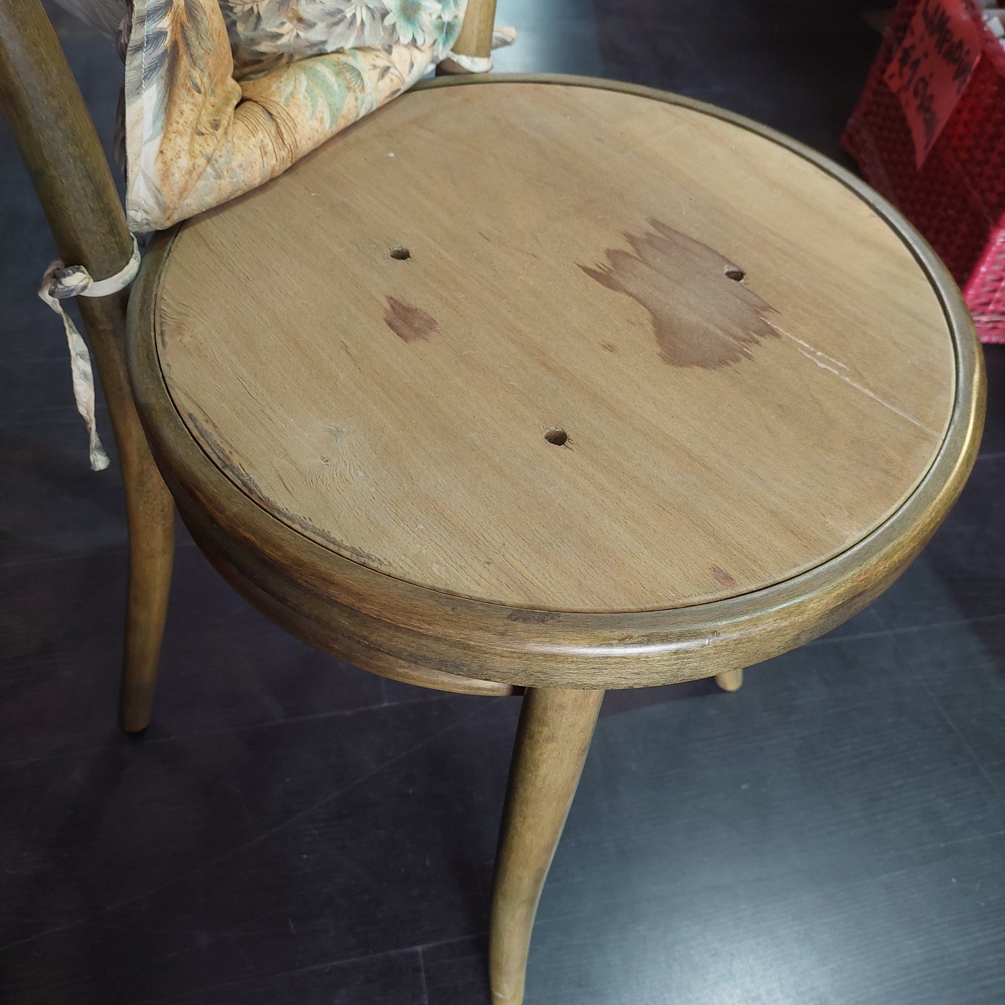 Sedia Legno Verde Da Bistrot St. Thonet