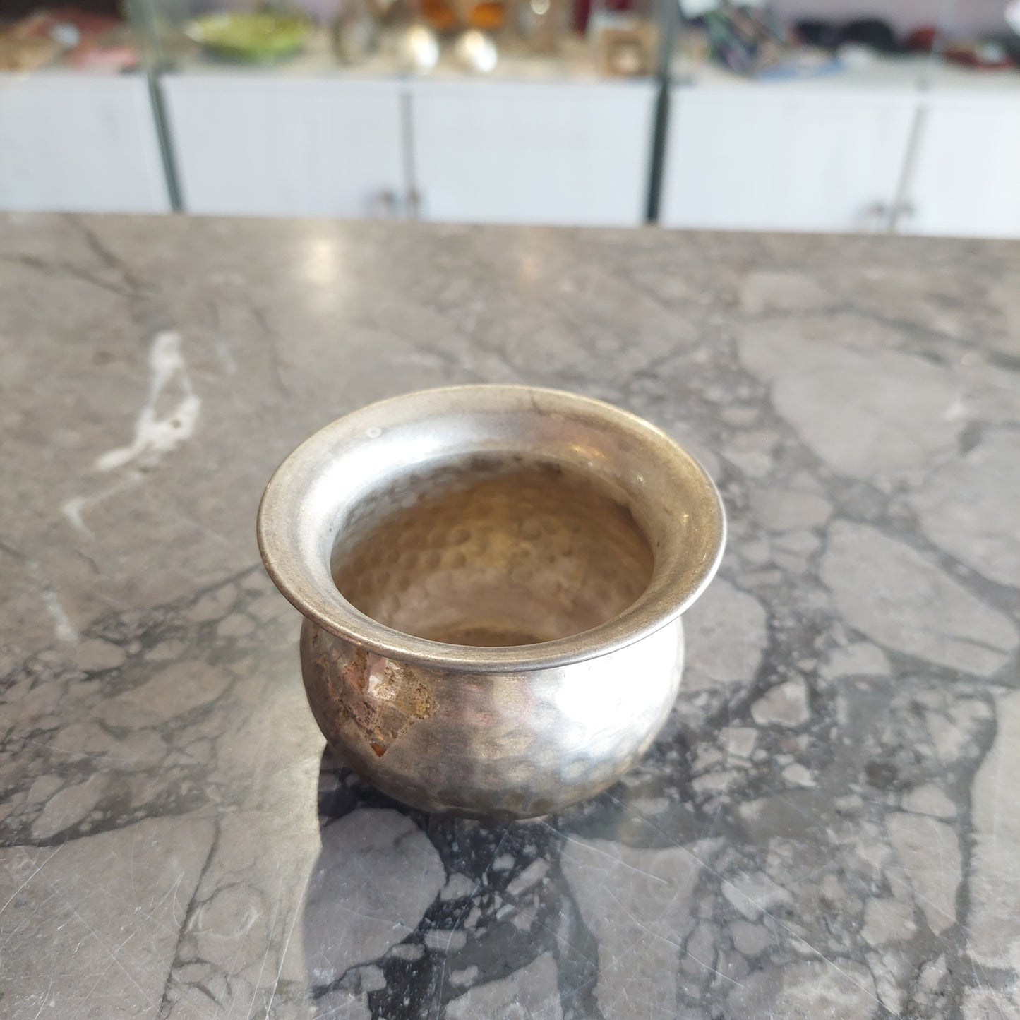 Mini Cachepot Silverplated Martellato