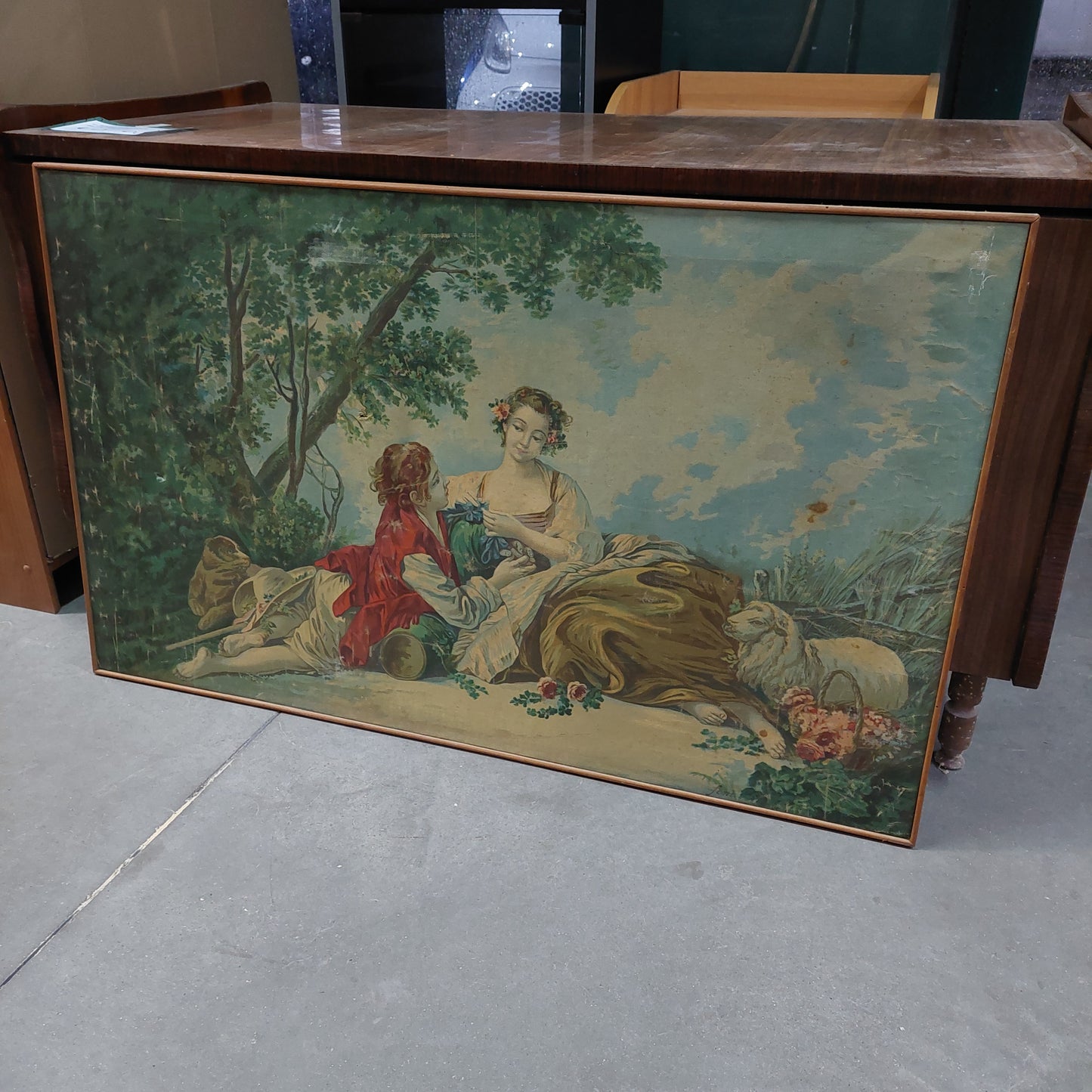 Quadro* Innamorati Scena Rinascimentale Cm101,5x62,5