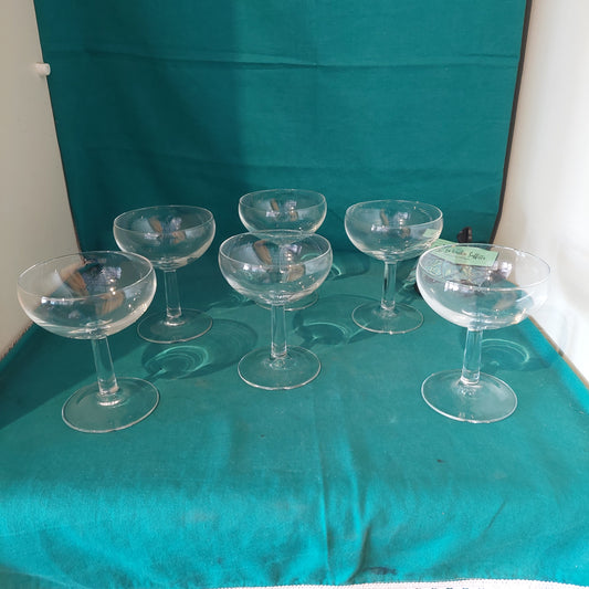 Set/6 Calici Coppe Cristallo Liscio