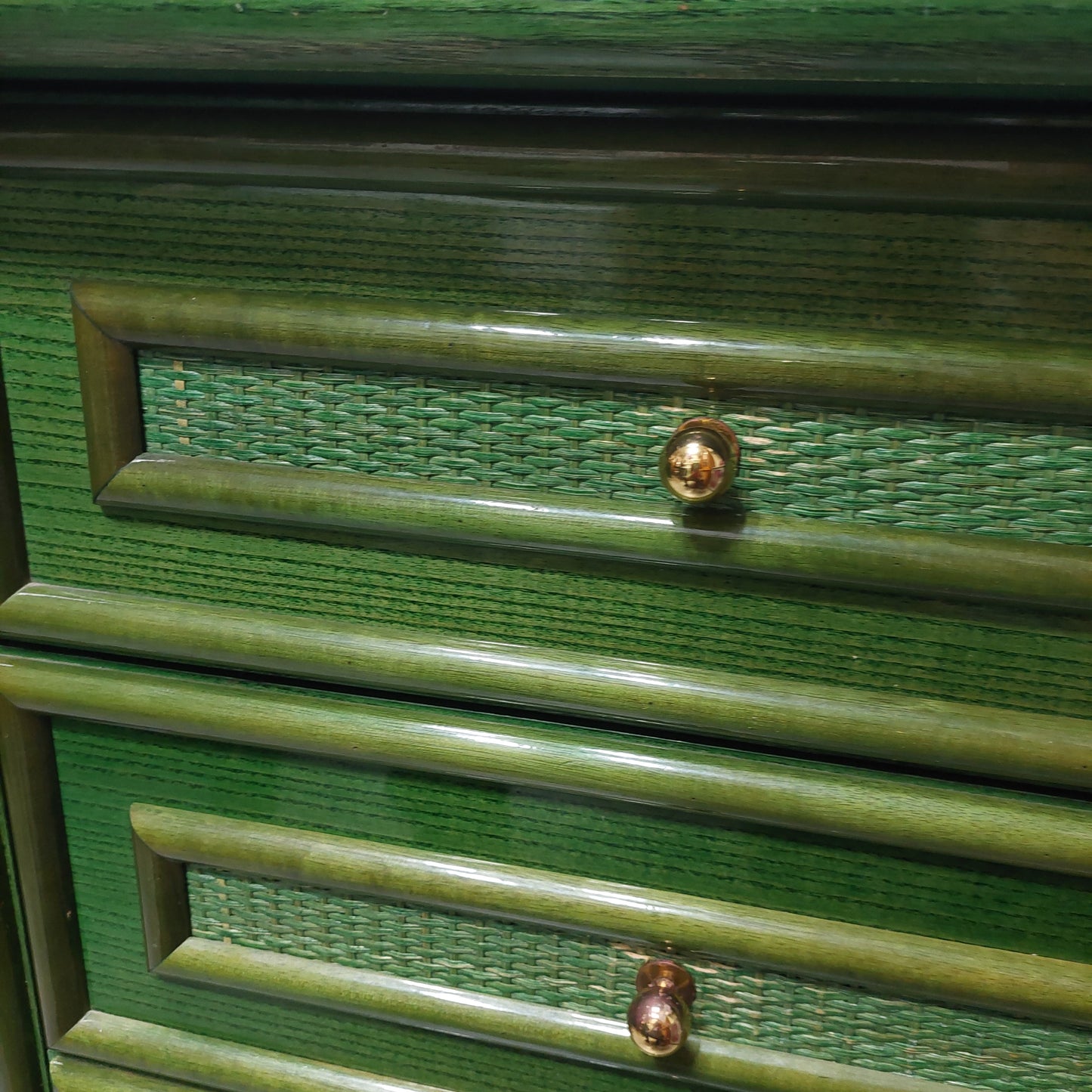 Sparecchiatavolo Bambù/rattan Verde Cm207x51x86h