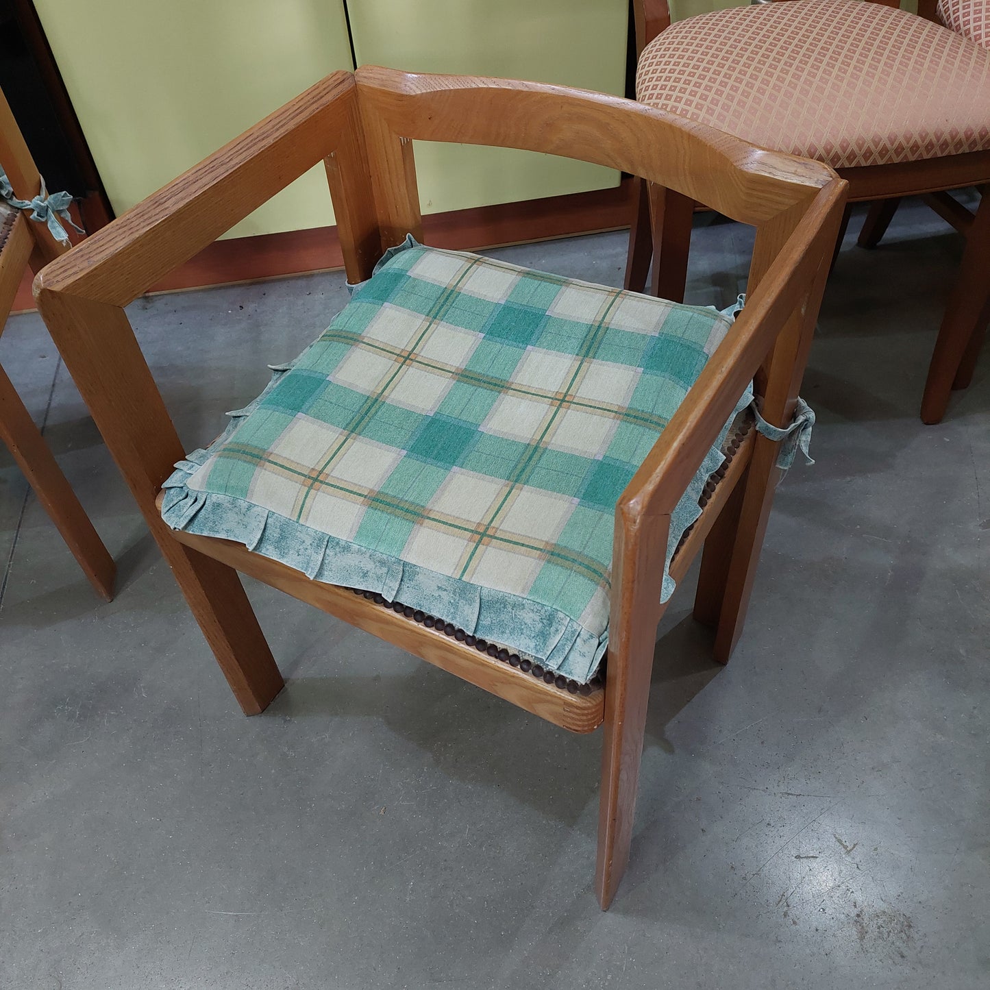 Sedia Frassino Imbottita Anni 60