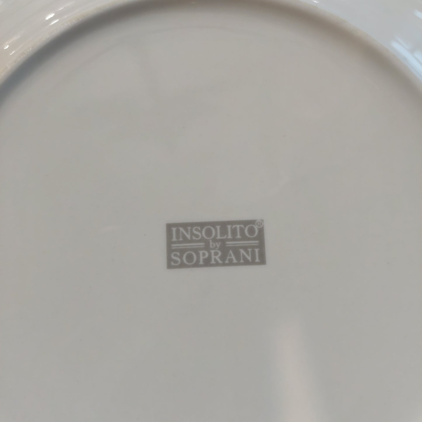 Set/5 Piatti Piani + Piatto Grande Porcellana Insolito By Soprani