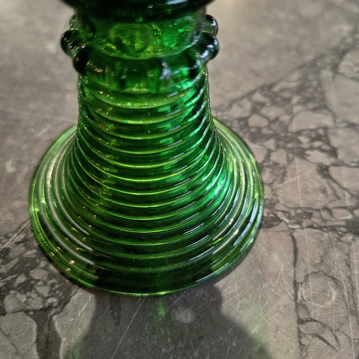 Portacandela Vetro Di Murano Verde