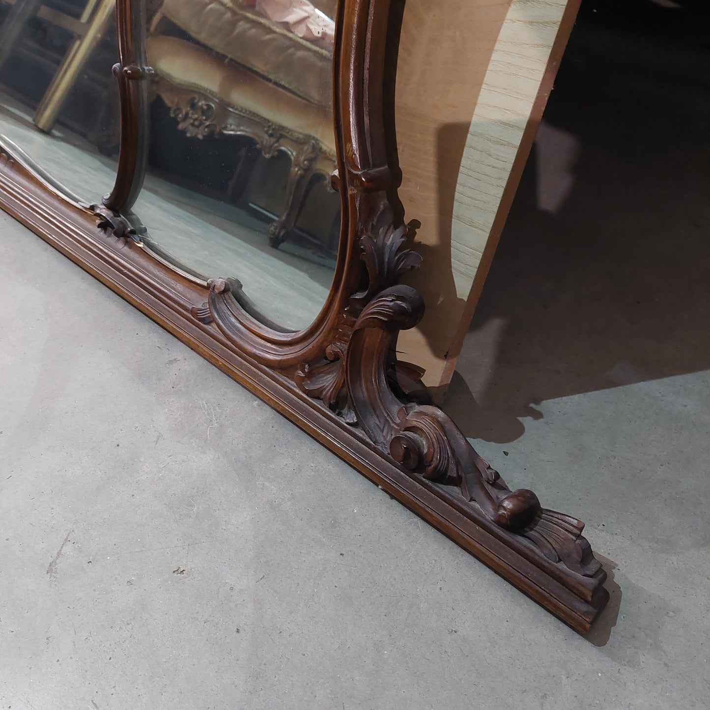 Specchio Da Appoggio Legno St. Barocco Cm198x92
