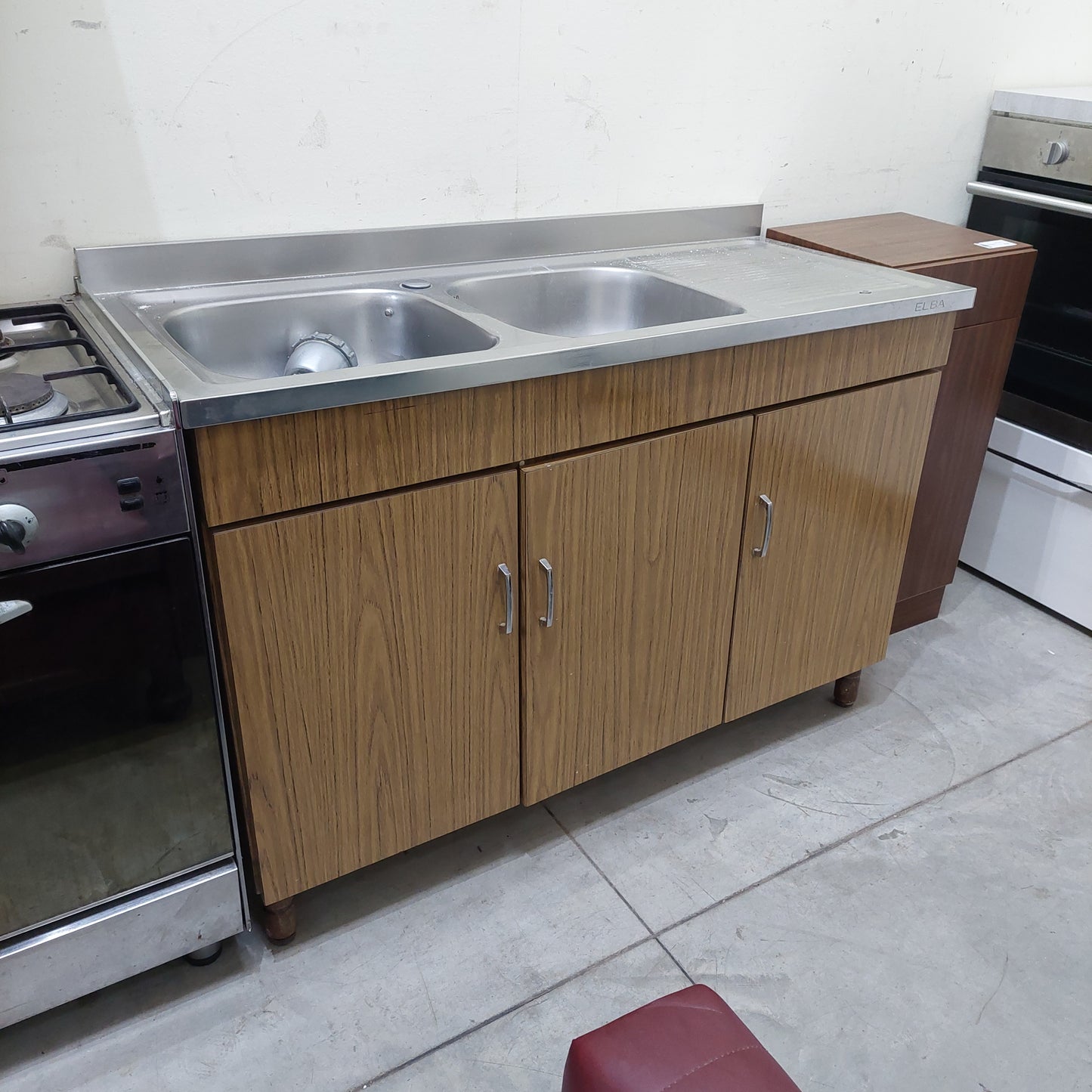 Mobile Lavello Formica Cm120x51x83h Con Scolapiatti