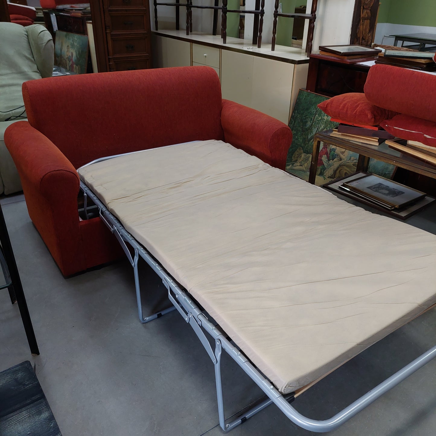 Divano Letto 2 Posti Tessuto * Cm150x80x80h