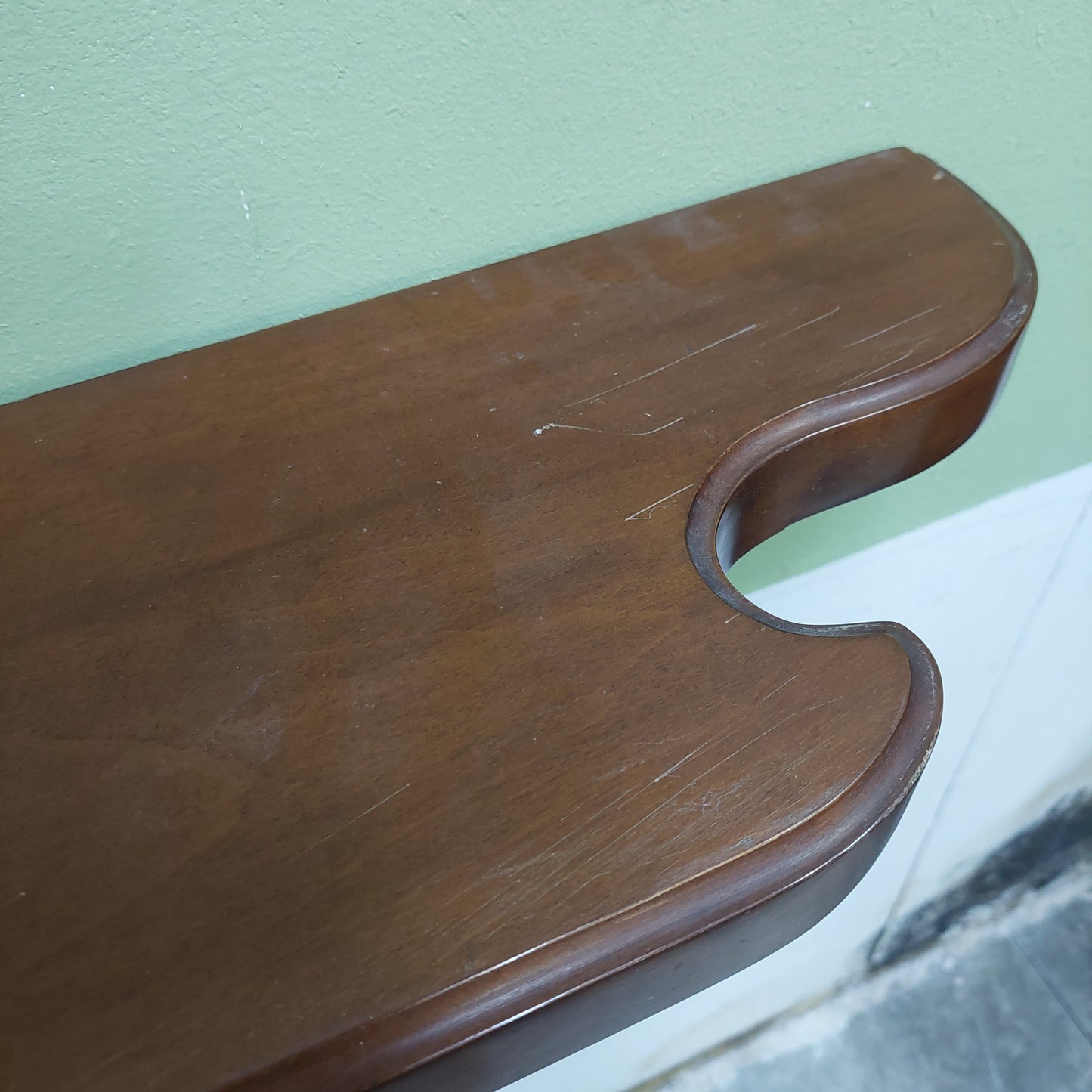 Consolle Sospesa Da Parete In Noce Cm 90,5x20,5