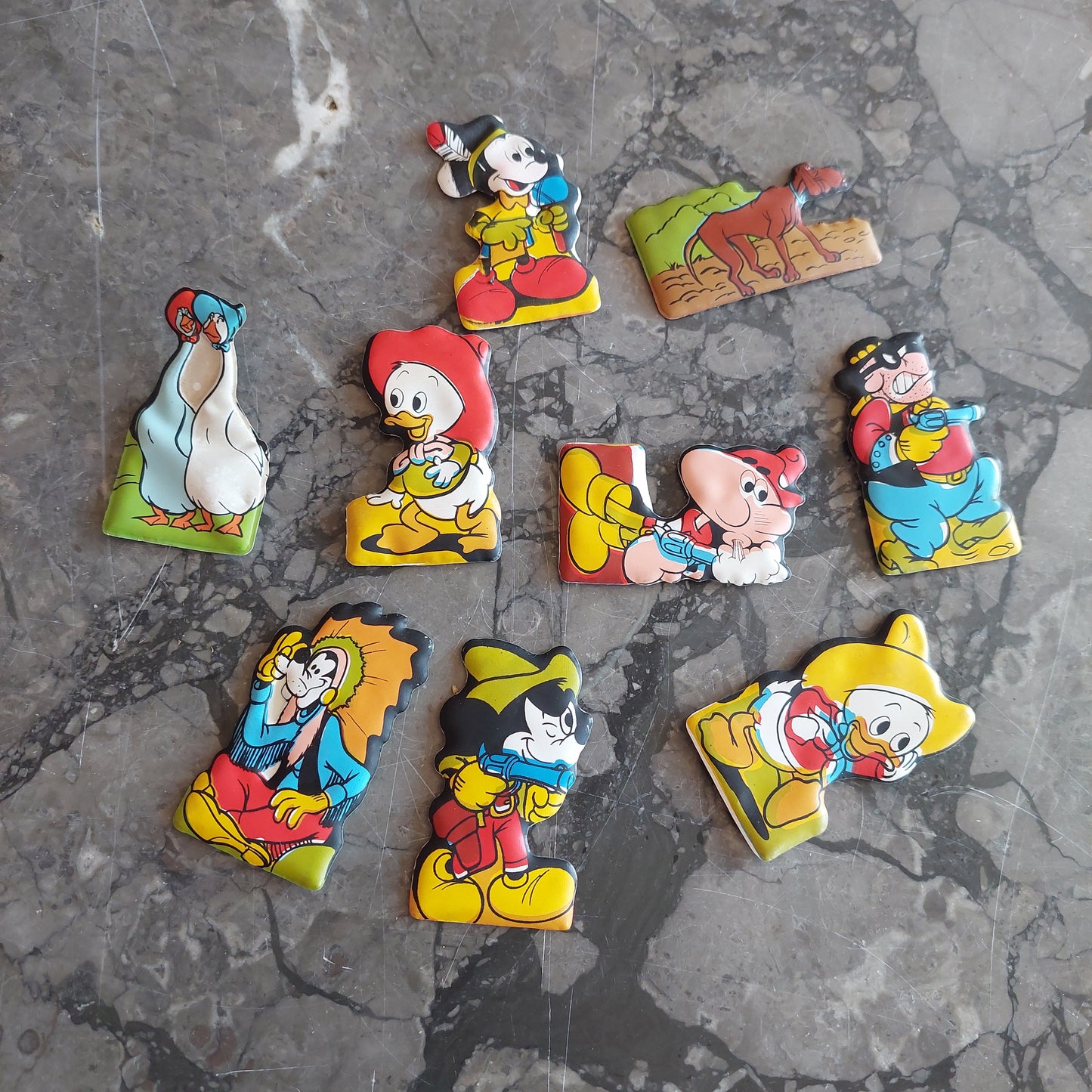 Set/9 Figurine Plasteco Formaggino Mio Collez. Walt Disney