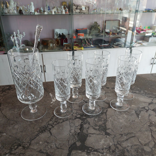 Servizio Calici Cocktail Cristallo Molato * 6 +1