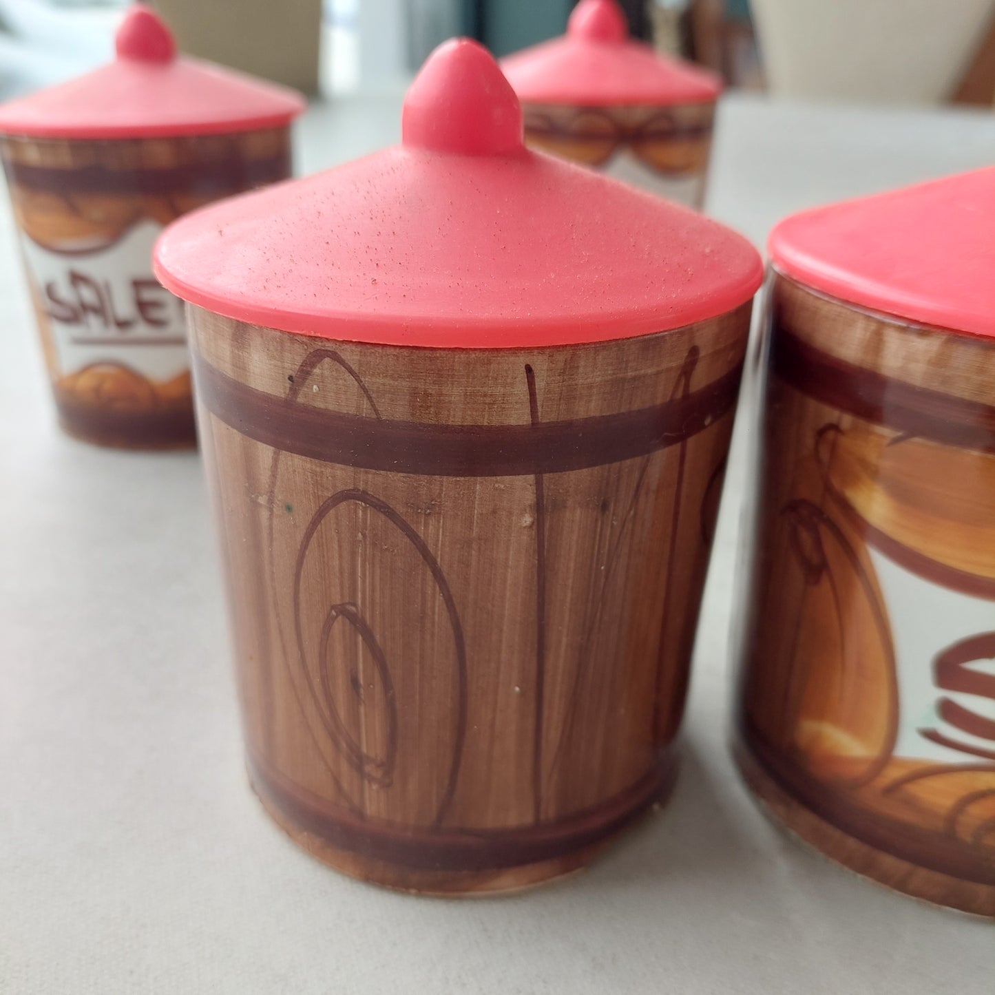 Set/6 Barattoli * Dispensa Ceramica Vintage