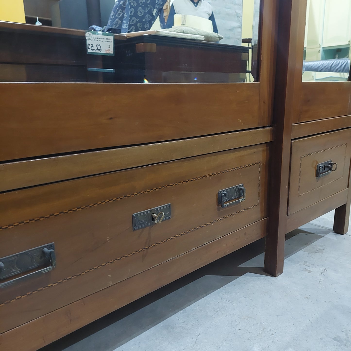 Armadio Liberty Con Specchio 3/ante 3/cassetti Cm177x46x196
