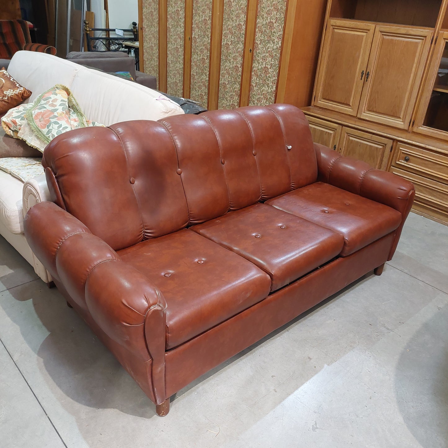 Divano Letto Marrone Cm190x97 (rete 144x190)