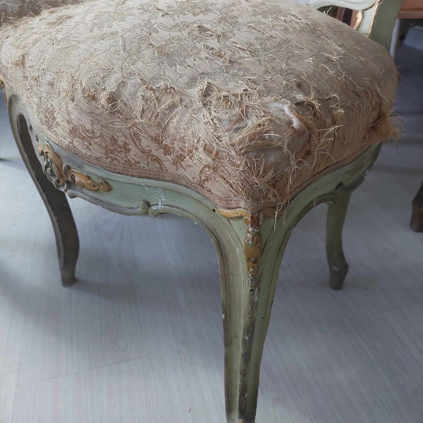 Sedia* Legno Imbottita Stile Veneziano