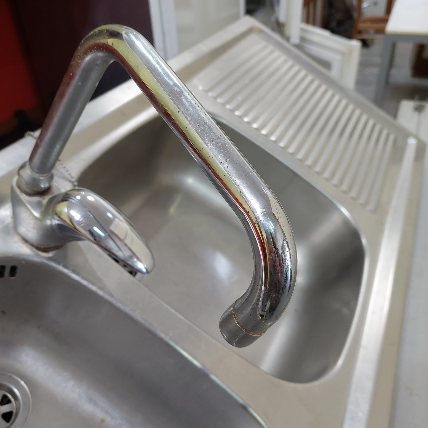 Lavello Acciaio Inox 2 Vasche Con Gocciolatoio Cm116x50