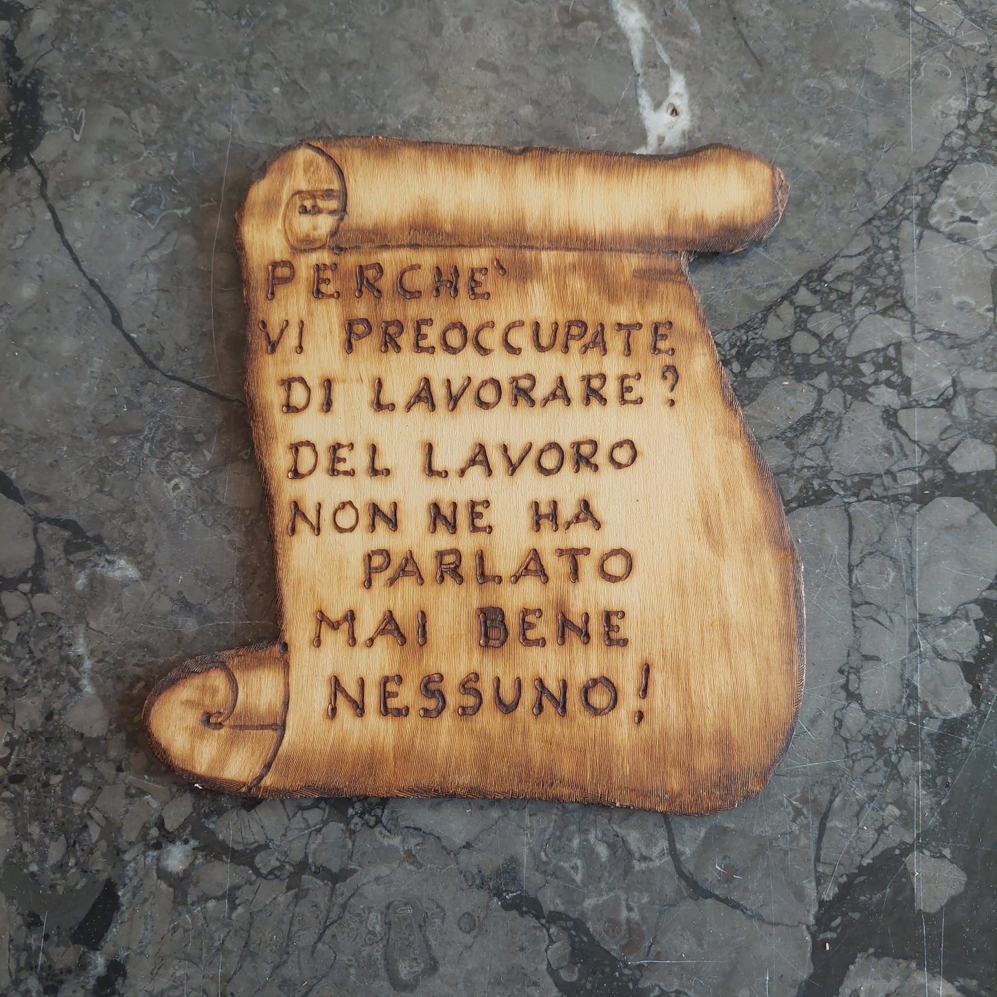 Appendino Legno Pirografato