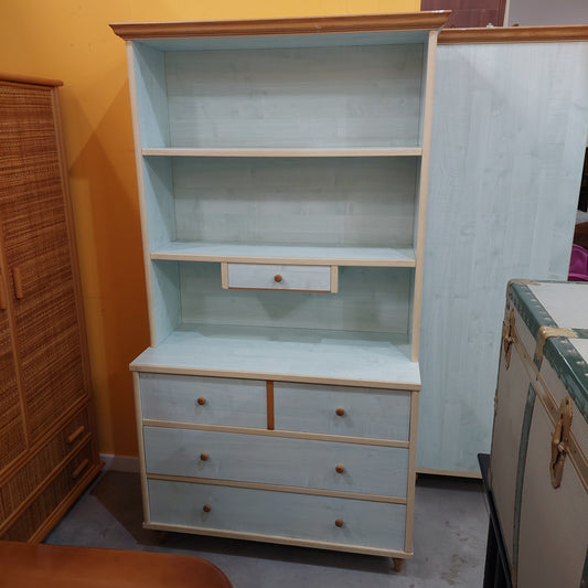 Libreria Con Cassettiera 4/c Azzurra Cm112x52x199