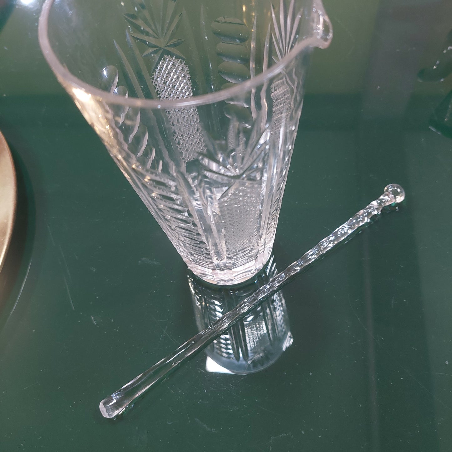 Caraffa Cocktail Con Miscelatore Cristallo Molato