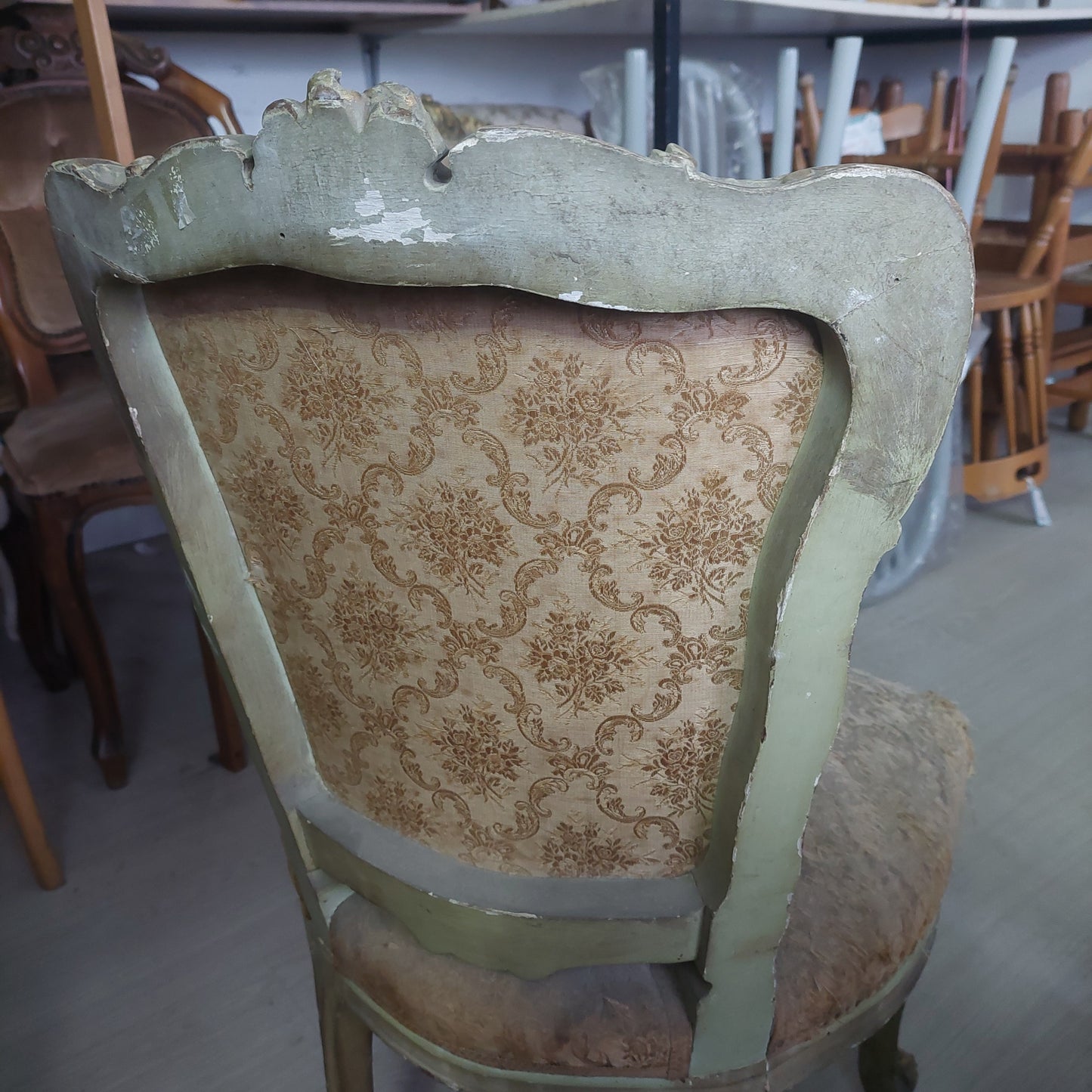 Sedia* Legno Imbottita Stile Veneziano