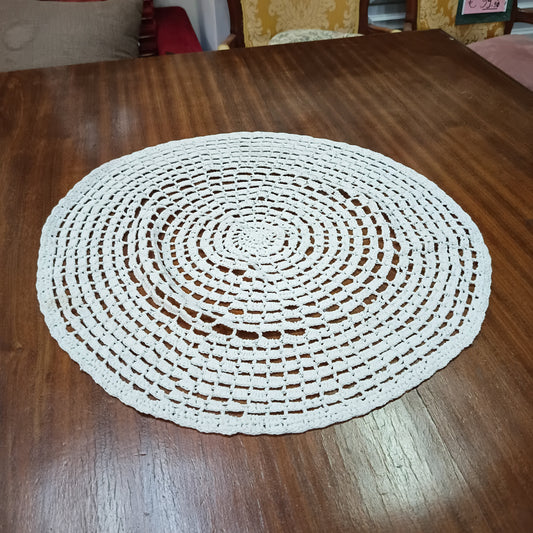 Centrino* Bianco Uncinetto D.55 Cm