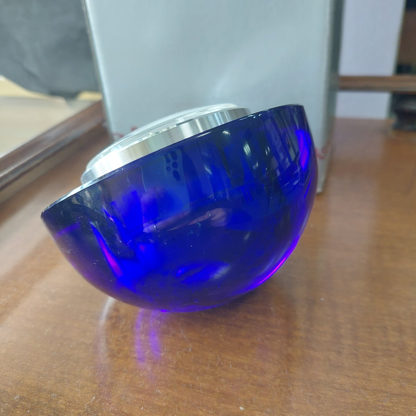 Sveglia Da Tavolo Vetro Di Murano Blu V. Nason