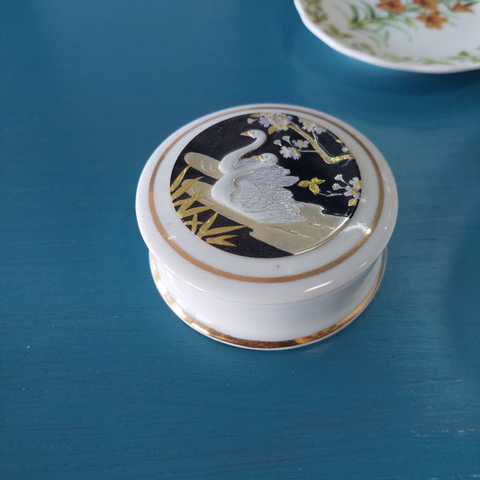 Scatolina Porcellana Giapponese Chokin Gilded