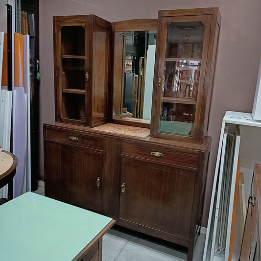 Credenza Liberty 2/c 2/s 2/vetrine E Specchio Cm160x49x208