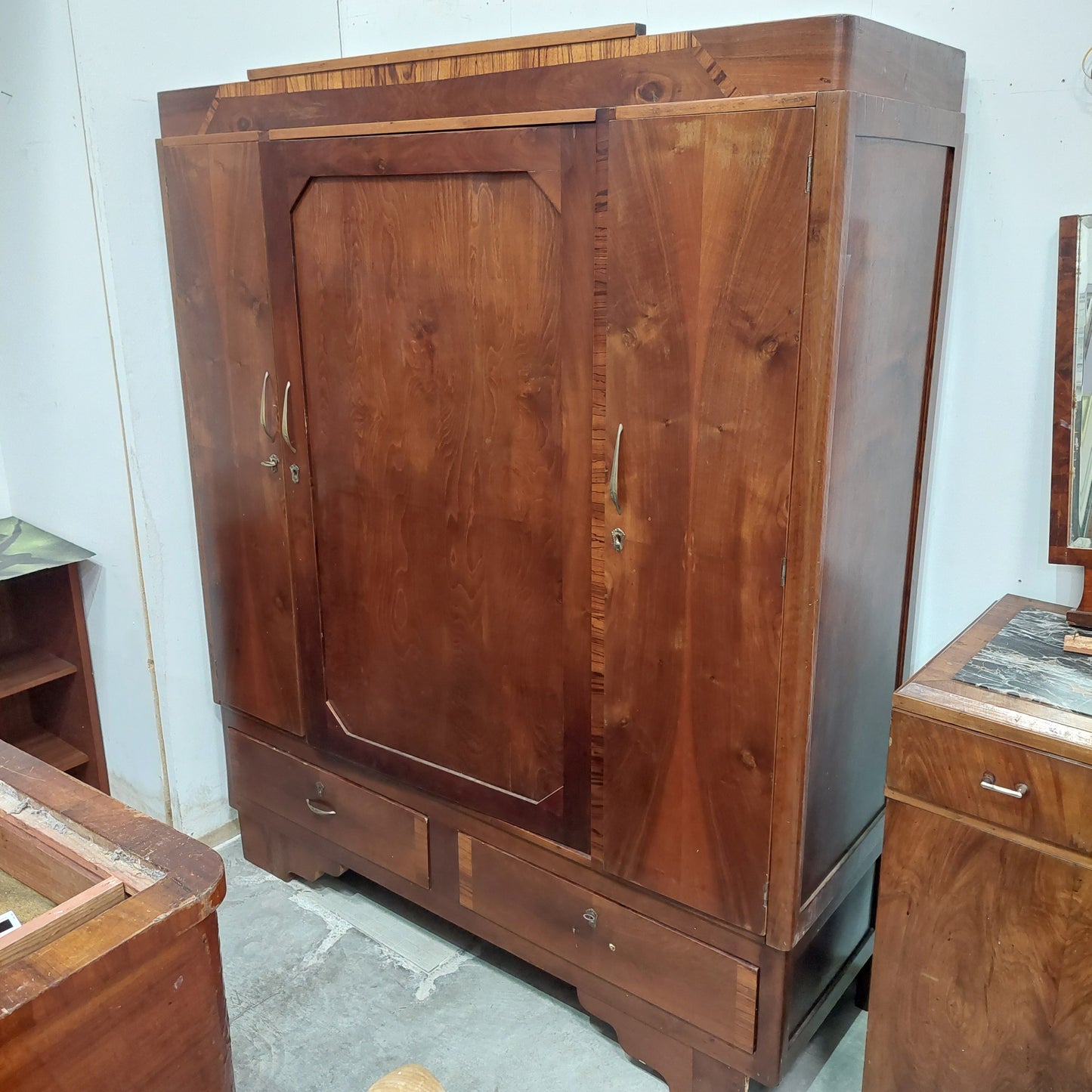 Armadio* Legno St. Decò 3/a 2/c Cm 161x51x192h