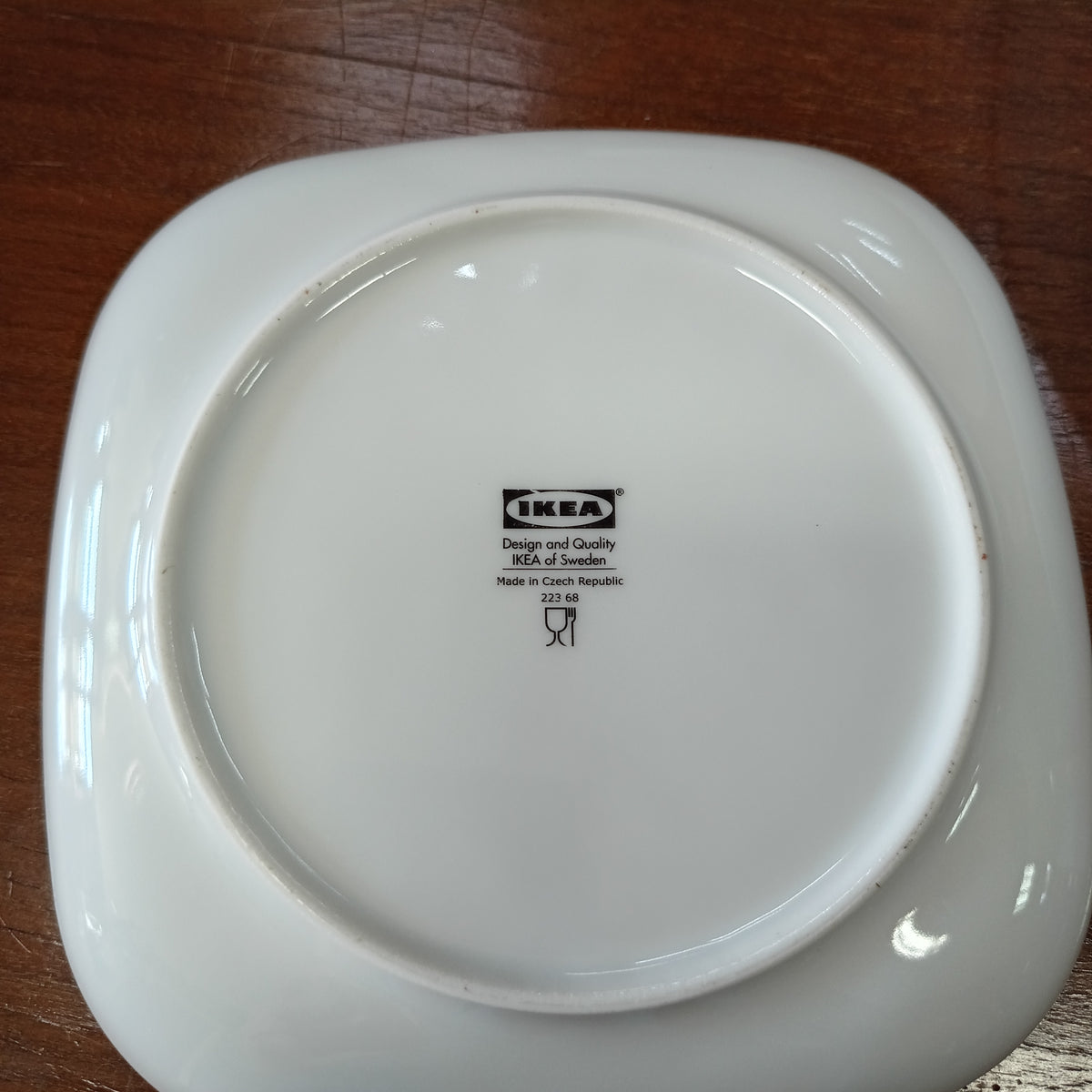Set/11 Piatti Quadrati Porcellana Bianca Ikea