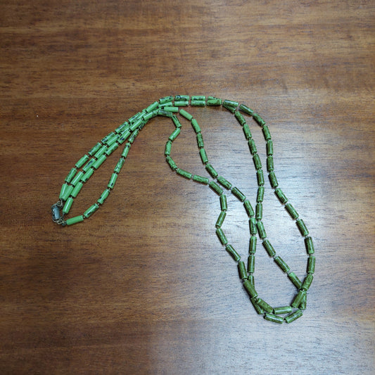 Collana Perline Verdi 2 Fili
