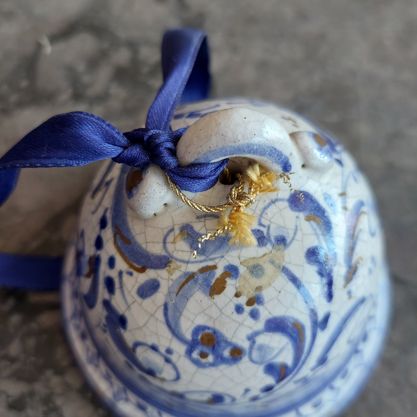 Campanella Ceramica Dipinto A Mano Art Decò