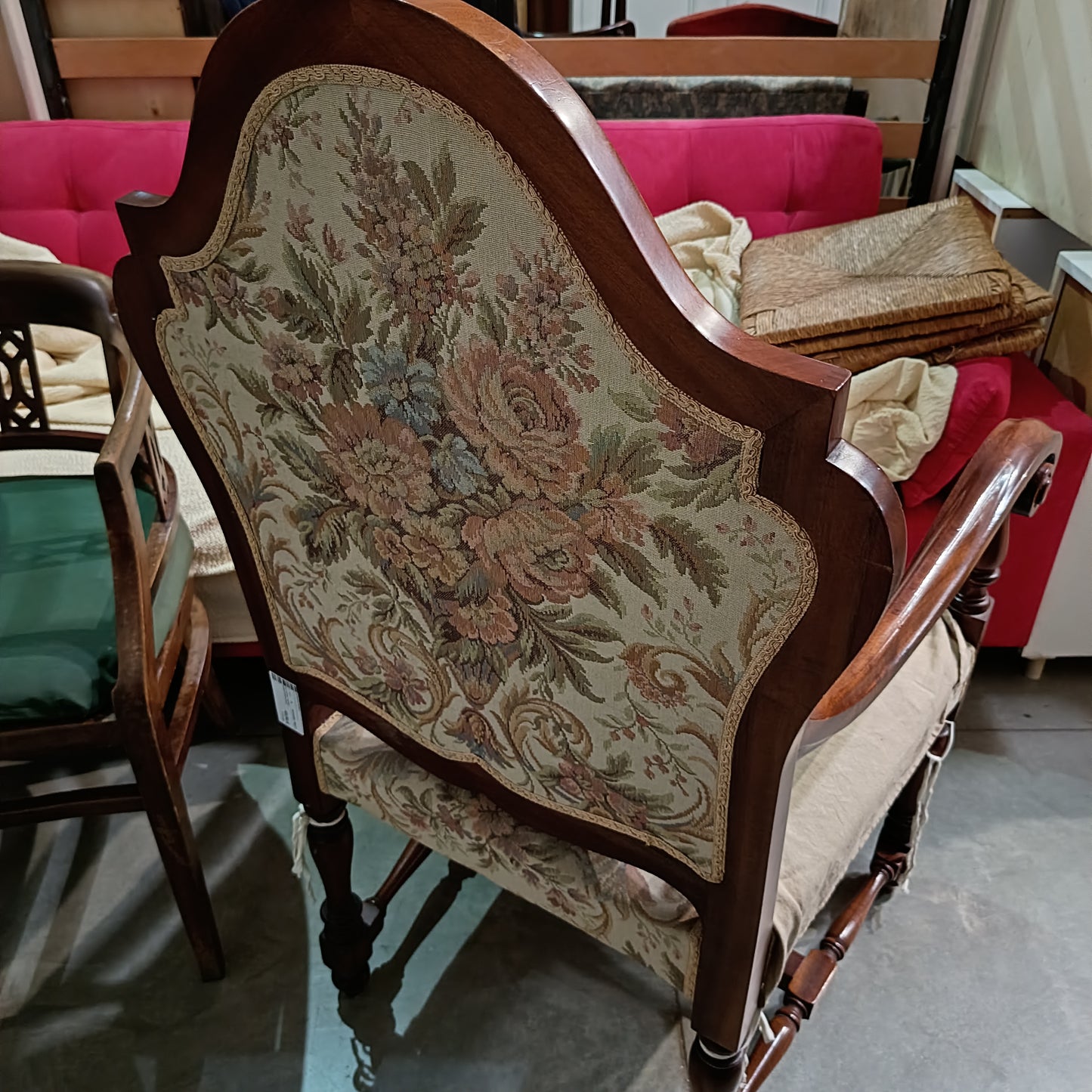 Poltrona * Legno Imbottita In Stile