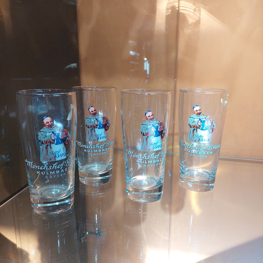 Set/4 Bicchieri Birra Birra Mönchshof Bräu Kulmbach