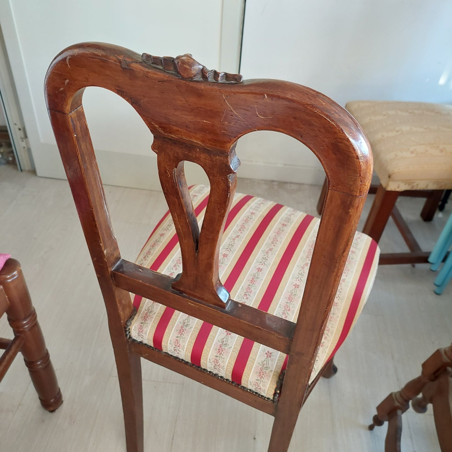 Set/6 Sedie * Legno Imb. Righe Primi 900